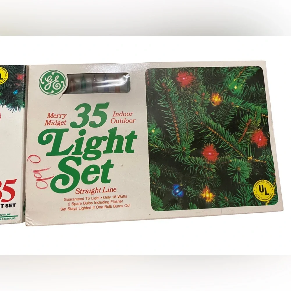 Vintage General Electric Merry Midget 35 Light Sets (Set of 2) New Old Stock